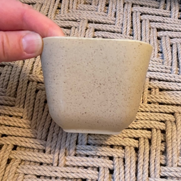 PYREX Glass Refrigerator Dish Beige Speckled 501 MCM USA - Picture 2 of 5